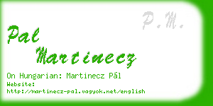 pal martinecz business card